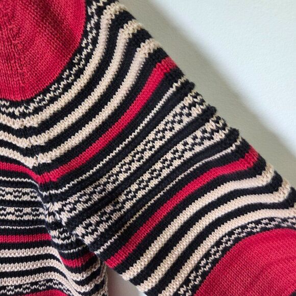 EUC VINTAGE LAUREN RALPH LAUREN BOAT NECK STRIPED COTTON SWEATER TOP SIZE L - Picture 9 of 16